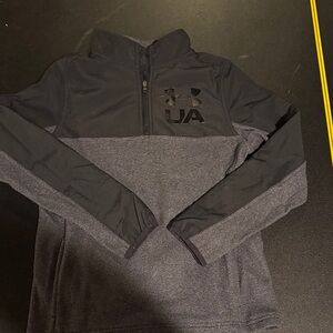 Under Armour Charcoal and Black Quarter-Zip Top